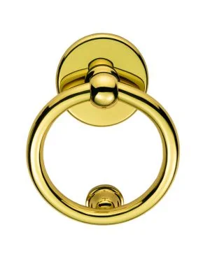 Ring Door Knocker - Polished Brass