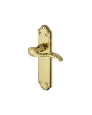Heritage Brass Door Handle Lever Latch Verona Small Design Polished Brass finish