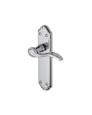 Heritage Brass Door Handle Lever Latch Verona Small Design Polished Chrome finish