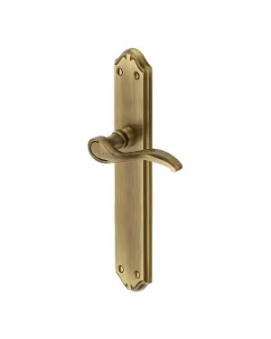 Heritage Brass Door Handle Lever Latch Verona Long Design Antique Brass finish