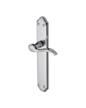 Heritage Brass Door Handle Lever Latch Verona Design Polished Chrome finish