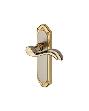 Heritage Brass Door Handle Lever Latch Lisboa Design Jupiter finish