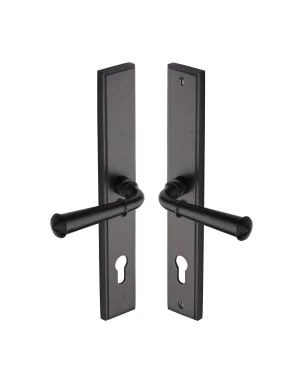 Heritage Brass Multi-Point Door Handle Lever Lock Colonial LH Design Matt Bronze finish