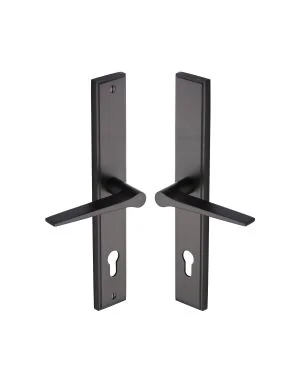 Heritage Brass Multi-Point Door Handle Lever Lock Gio RH Design Matt Bronze finish