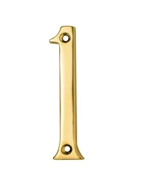 Traditional Numerals - Polished Brass