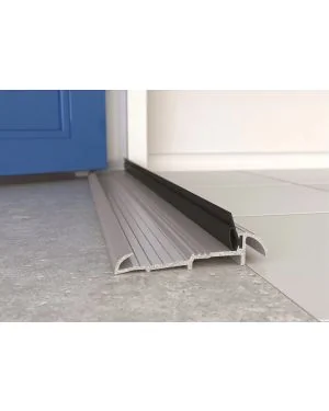 Silver External Door Threshold - Outward Opening