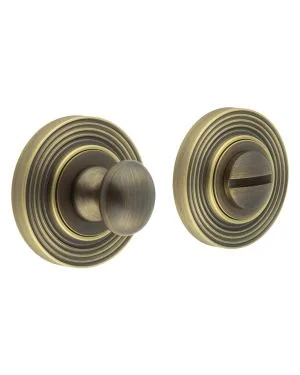 Pattern 1 Bathroom Turn - Antique Brass