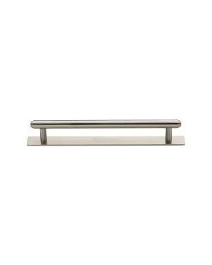 Heritage Brass Cabinet Pull Step Design with Plate 128mm CTC Satin Nickel Finish