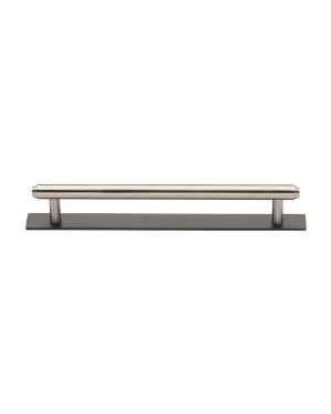 Heritage Brass Cabinet Pull Step Design with Plate 160mm CTC Matt Bronze/Satin Nickel Finish