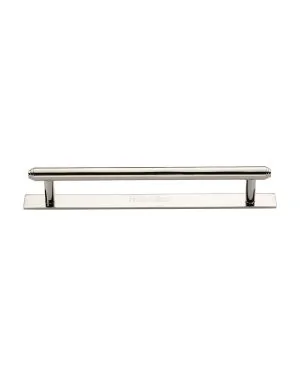 Heritage Brass Cabinet Pull Step Design with Plate 160mm CTC Polished Nickel Finish