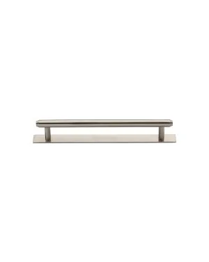 Heritage Brass Cabinet Pull Step Design with Plate 96mm CTC Satin Nickel Finish