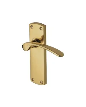 Project Hardware Door Handle Lever Latch Luca Design Polished Brass finish