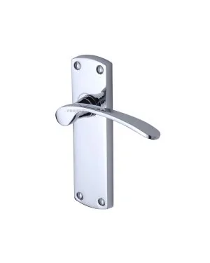 Project Hardware Door Handle Lever Latch Luca Design Polished Chrome finish