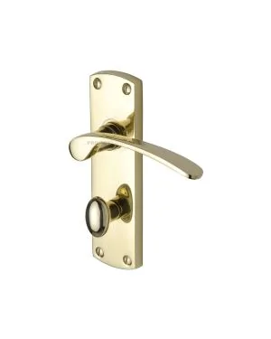Project Hardware Door Handle for Bathroom Luca Design Polished Brass finish
