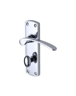 Project Hardware Door Handle for Bathroom Luca Design Polished Chrome finish