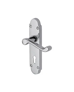 Project Hardware Door Handle Lever Lock Milton Design Polished Chrome finish