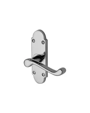 Project Hardware Door Handle Lever Latch Milton Short Design Polished Chrome finish