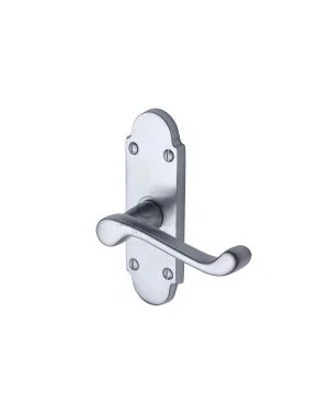 Project Hardware Door Handle Lever Latch Milton Short Design Satin Chrome finish