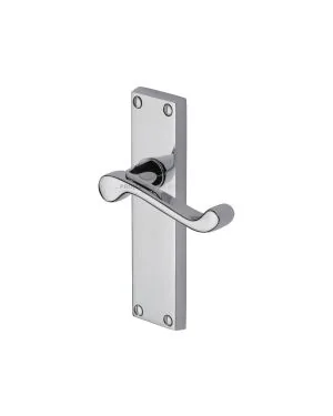 Project Hardware Door Handle Lever Latch Malvern Design Polished Chrome finish