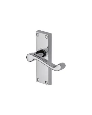 Project Hardware Door Handle Lever Latch Malvern Short Design Polished Chrome finish