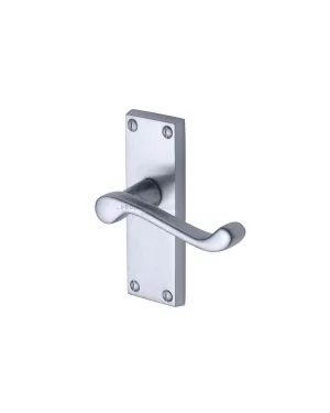 Project Hardware Door Handle Lever Latch Malvern Short Design Satin Chrome finish