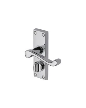 Project Hardware Door Handle for Privacy Set Malvern Short Design Polished Chrome finish