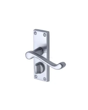Project Hardware Door Handle for Privacy Set Malvern Short Design Satin Chrome finish