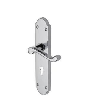 Project Hardware Door Handle Lever Lock Kensington Design Polished Chrome finish