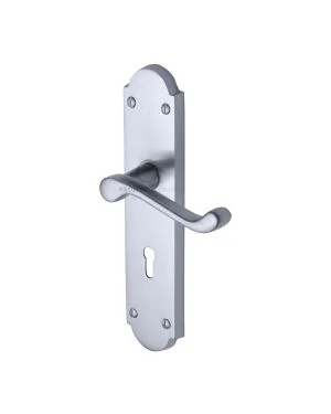 Project Hardware Door Handle Lever Lock Kensington Design Satin Chrome finish