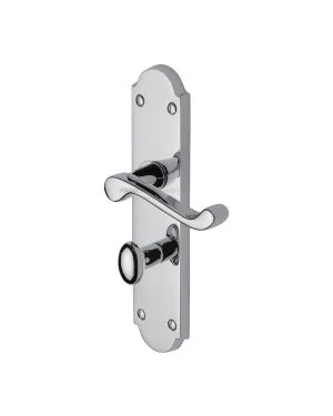 Project Hardware Door Handle for Bathroom Kensington Design Polished Chrome finish
