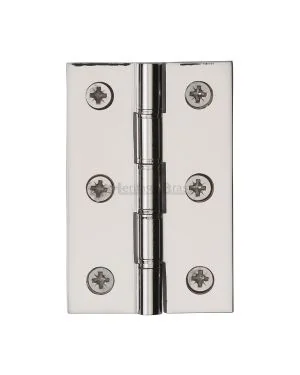 Heritage Brass Hinge Brass with Double&nbsp;Phosphor Washers 3 x 2 Polished Nickel finish