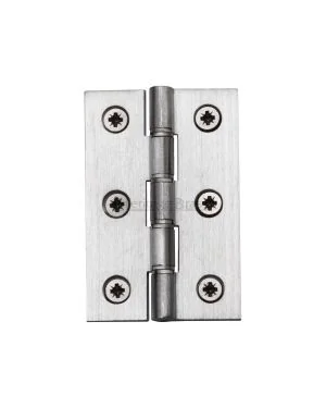 Heritage Brass Hinge Brass with Double&nbsp;Phosphor Washers 3 x 2 Satin Chrome finish