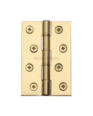 Heritage Brass Hinge Brass with Double&nbsp;Phosphor Washers 4 x 2 5/8 Polished Brass finish
