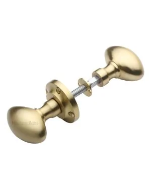 Heritage Brass Suffolk Rim Knob Satin Brass finish&nbsp;&nbsp;(Suitable with Rim Locks only)