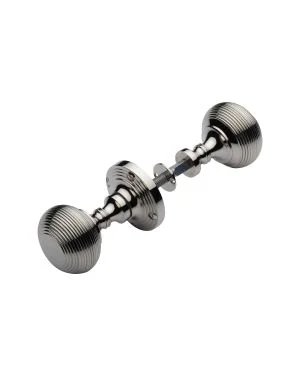 Heritage Brass Reeded Rim Knob Polished Nickel finish&nbsp;(Suitable with Rim Locks only)