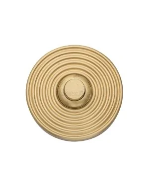 Heritage Brass Reeded Bell Push Satin Brass finishUK Registered Design Number 6229240