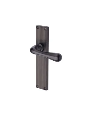 Heritage Brass Charlbury Reeded Lever Latch Matt Bronze finishUK Design Registration Number 6202494