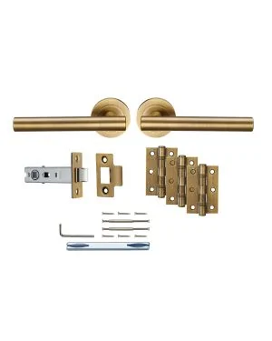 Satori Handle Latch Pack - Parisian Bronze - Essential Door Pack