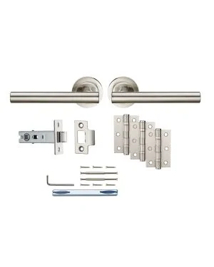 Satori Handle Latch Pack - Pearlescent Nickel - Essential Door Pack
