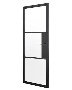 Manhattan Black Steel Single Door Set