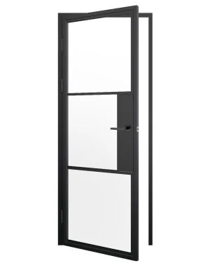 Manhattan Black Steel Single Door Set