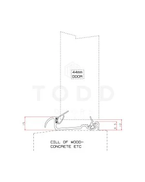 Black Double Door Threshold - Inward Opening