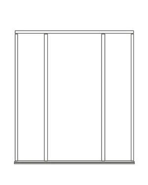 Oak External Single Door Frame with Double Sidelights