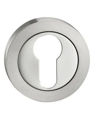 Polished & Satin Stainless Steel Euro Escutcheon