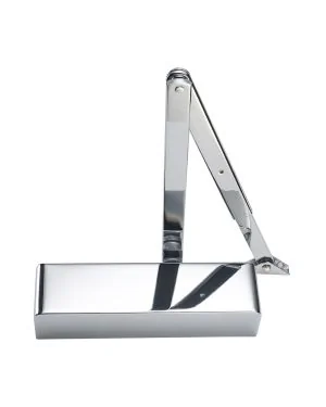 Premium Overhead Door Closer - Polished Chrome