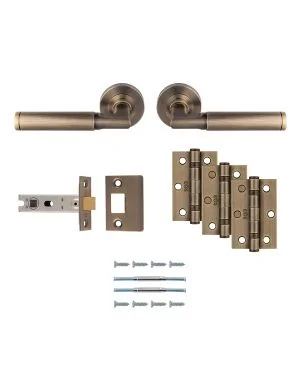 Belas Handle Latch Pack - Antique Brass - Ultimate Door Pack