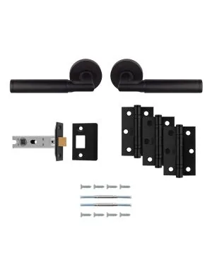 Belas Handle Latch Pack - Matt Black - Ultimate Door Pack
