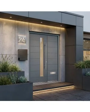 Universal Demi-Panel Hardwood External Door