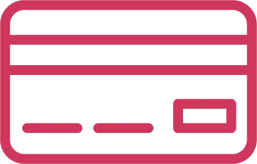 Line drawing of credit card