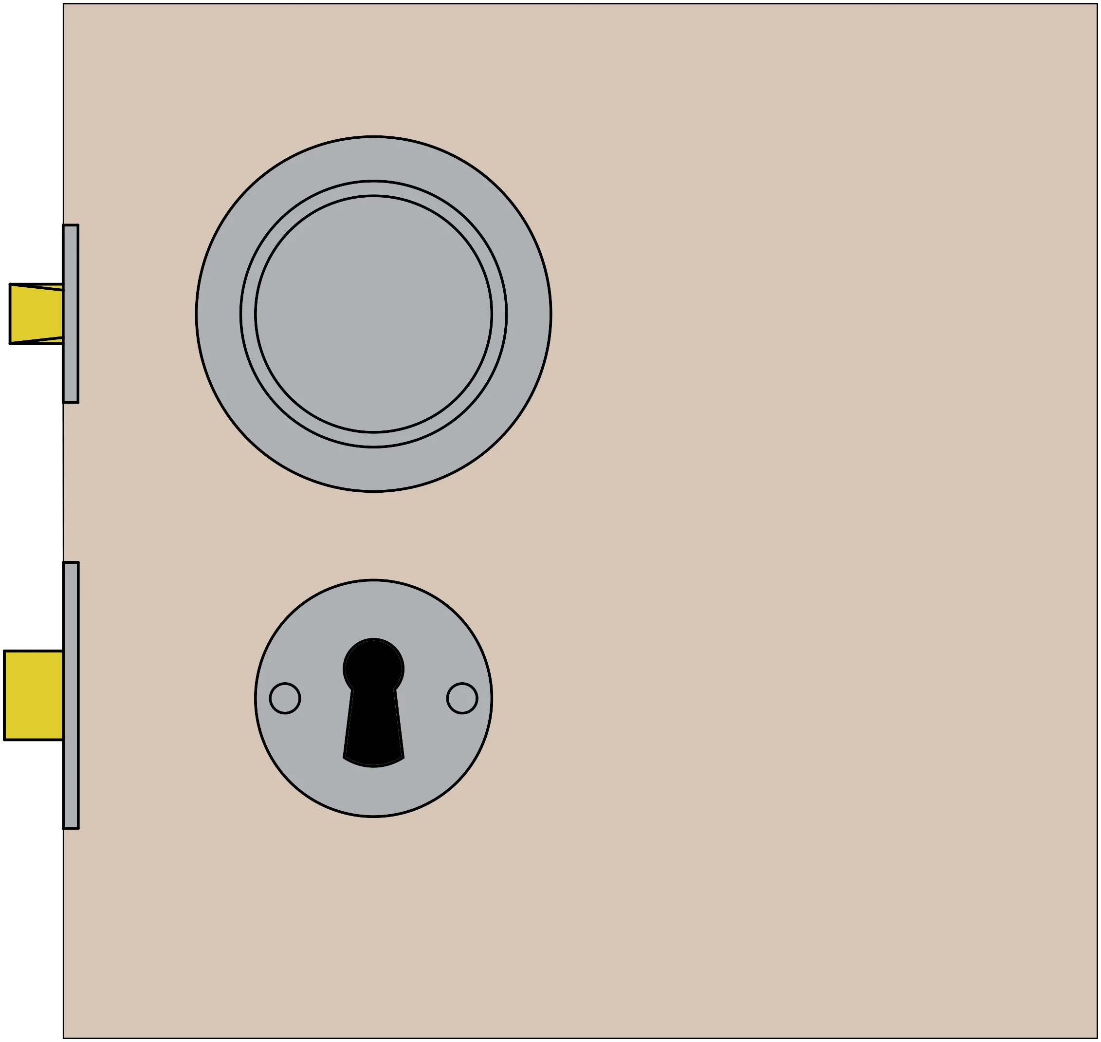 Latch & Mortice Deadlock Configuration Diagram